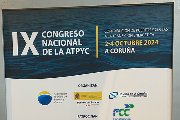 FCC Construcción sponsors the 9th National Congress of the Technical Association of Ports and Coasts (ATPYC)