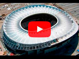 FCC Construcción finaliza la colocación de la membrana del Wanda Metropolitano