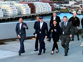 El ex Vicepresidente Joe Biden visita el proyecto Gerald Desmond bridge, ejecutado por FCC Construcción