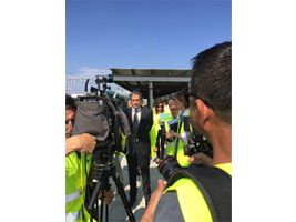 El ministro  de Fomento visita la obra de conexión del Corredor Mediterráneo de Alta Velocidad
