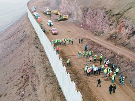 The President of Chile visits the works of FCC Construccion, second access of Iquique and Alto Hospicio