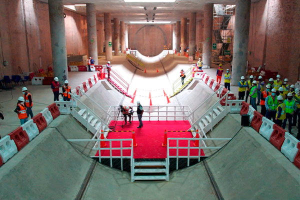 El consorcio Línea 2 de Metro Lima alcanza un hito importante en el proyecto: cale de la tuneladora “Delia” en la estación E-18