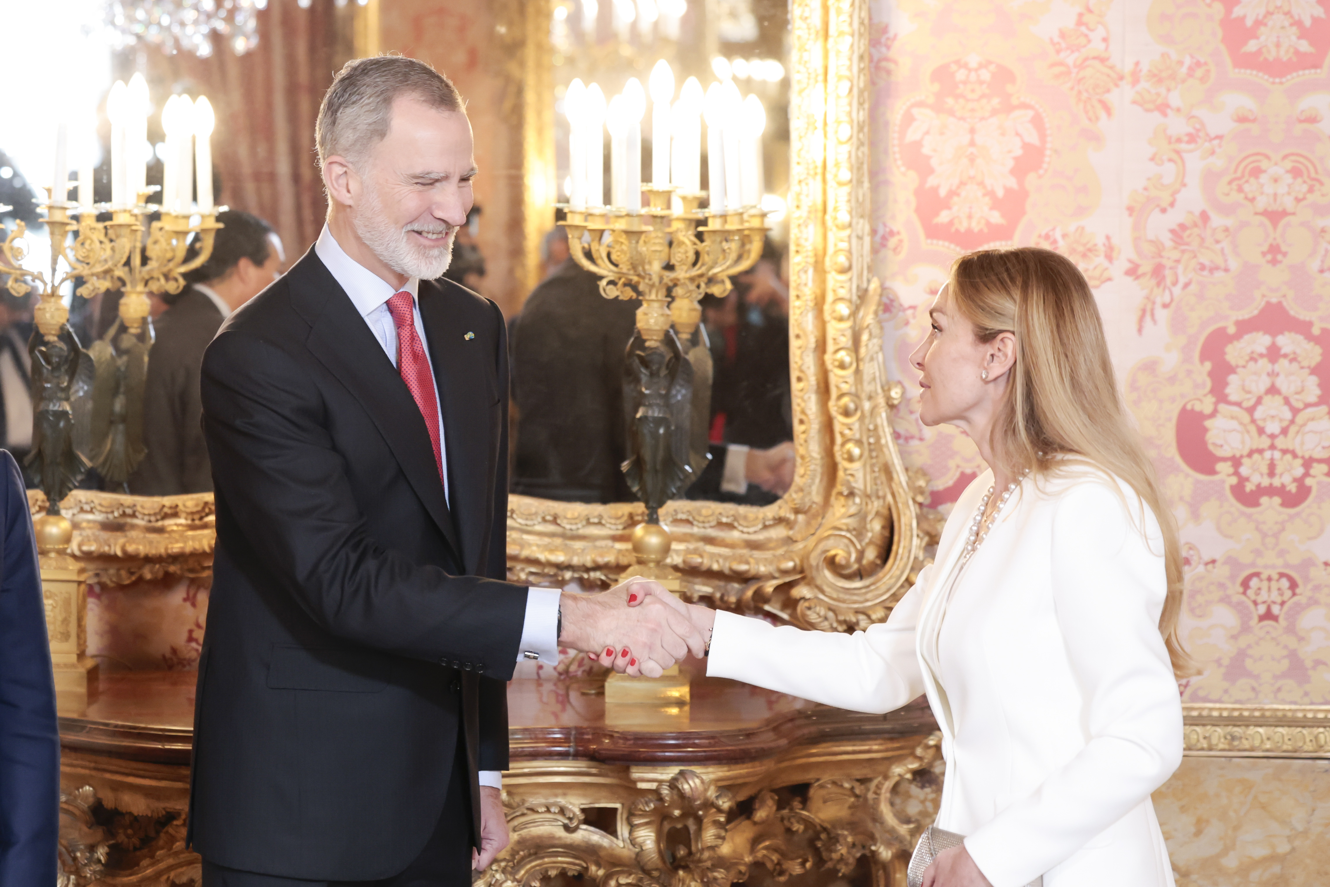 Esther Alcocer Koplowitz attends the lunch offered by the King and Queen of Spain in honour of the President of Egypt