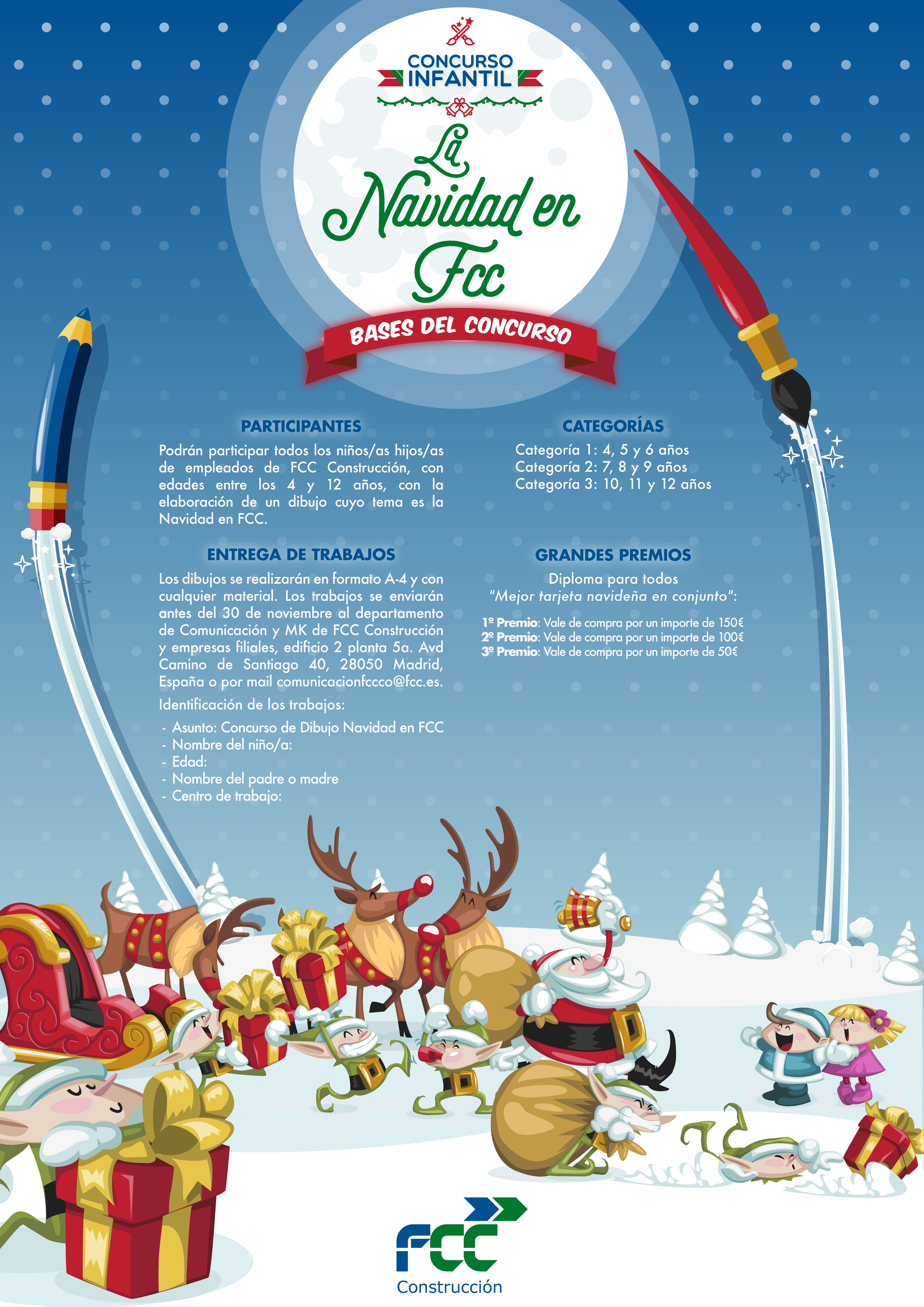 El concurso de dibujo “la Navidad en FCC Construcción” en marcha hasta el 30 de noviembre
