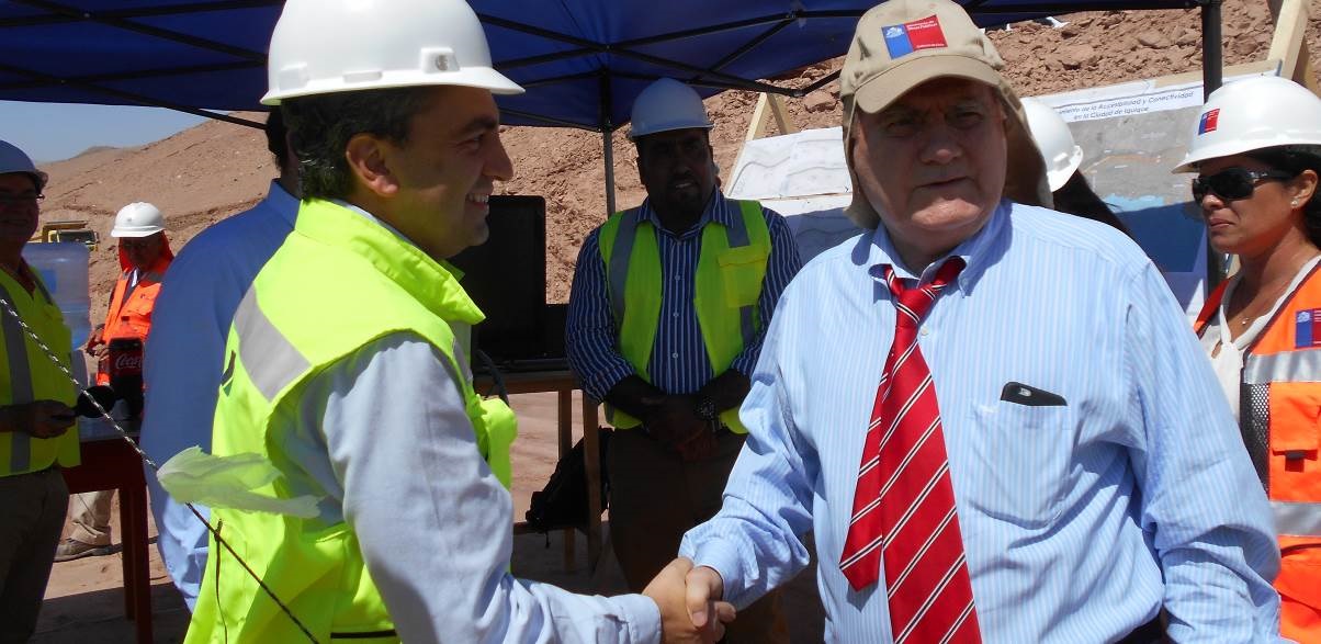 The Undersecretary of the Chilean Ministry of Public Works visits the City of Iquique Access Improvement scheme, being carried out by FCC
