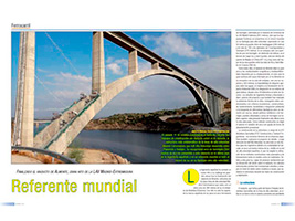 La revista del Ministerio de Fomento publica un reportaje sobre el Viaducto de Almonte, “Referente Mundial”
