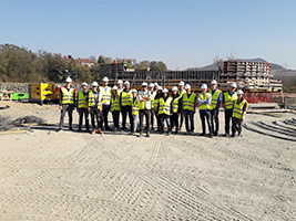Students from the University of Transylvania visit the railway project executed by FCC Construcción in Romania
