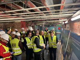 The chancellor of Transport, Housing and Infrastructure of the Community of Madrid visits the Metro works that FCC Construccion and Convensa are carrying out
