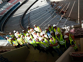 FCC shows the progress of the Wanda Metropolitano in Engineering Week