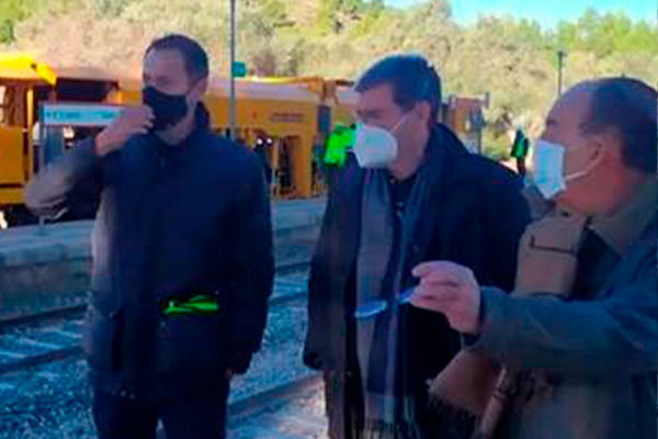 El Director General de ADIF y el Presidente del Puerto Valencia han visitado las obras de “Adaptación de la Línea Sagunto-Teruel-Zaragoza” ejecutadas por Convensa