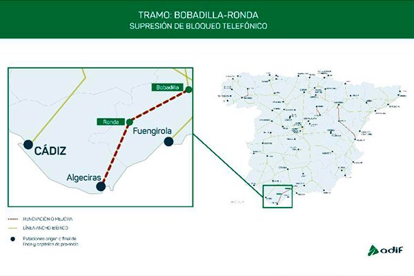 FCC Industrial implantará un sistema de Bloque Automático en Vía Única (BAU) en el tramo Bobadilla-Ronda (Cádiz)
